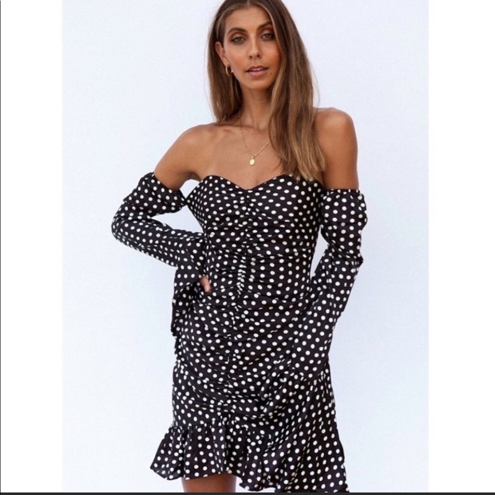 Sabo Skirt Sienna Polka Dot Strapless Dress - Picture 2 of 6